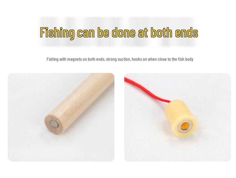 Wooden Children's Educational Magnetic Bee Fishing Game