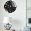 CC127-142 Luxurious Round Marble Wall Clock, 3D Creative Acrylic Design for Home Decor