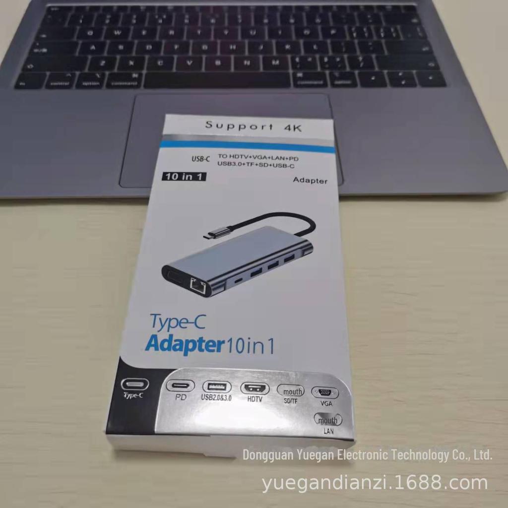 Dock de expansiune pentru laptop de tip C 10 în 1 cu transport gratuit