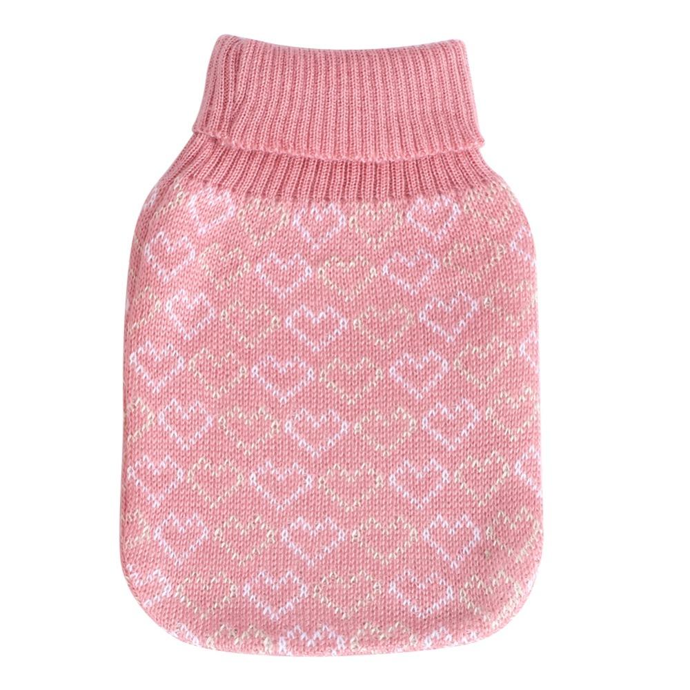 Soft Silicone Hot Water Bottle Mini Fillable Hand Warmer Knitted Leakproof Hot Water Bag Hand Warming