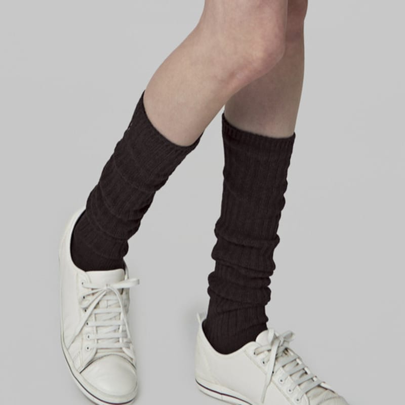 ATHPLATFORM AW32AS07 Double Ribbed Knee Socks_Brown