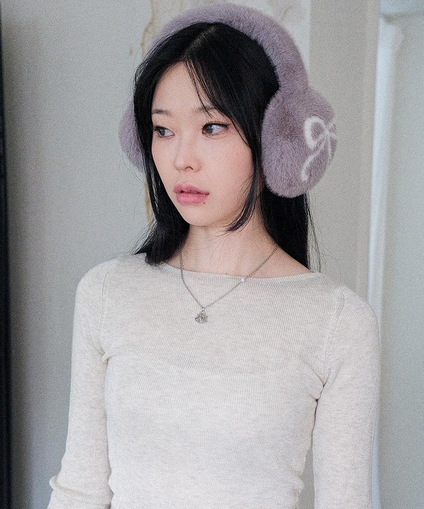 KOOLKITTEN Ribbon Detail Plush Earmuffs 4Colors