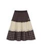 SUNLOVETOUR W Frill Flannel Long Skirt Purple