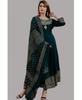 Women Cotton Rayon Kurta Dupatta Set Indian Pakistani Designer Top Tunic Kurti Gown Dress