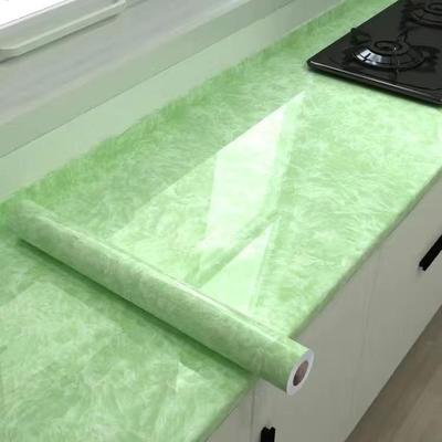 Adesivo resistente all'olio per cucina in marmo Foglio di alluminio Carta da parati resistente alle alte temperature Adesivo autoadesivo impermeabile per ristrutturazione di mobili