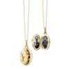Creative Filled with Zircon Oval Openable Locket Necklace Photo Frame Choker for Women Mother Stainless Steel Jewelry Waterproof