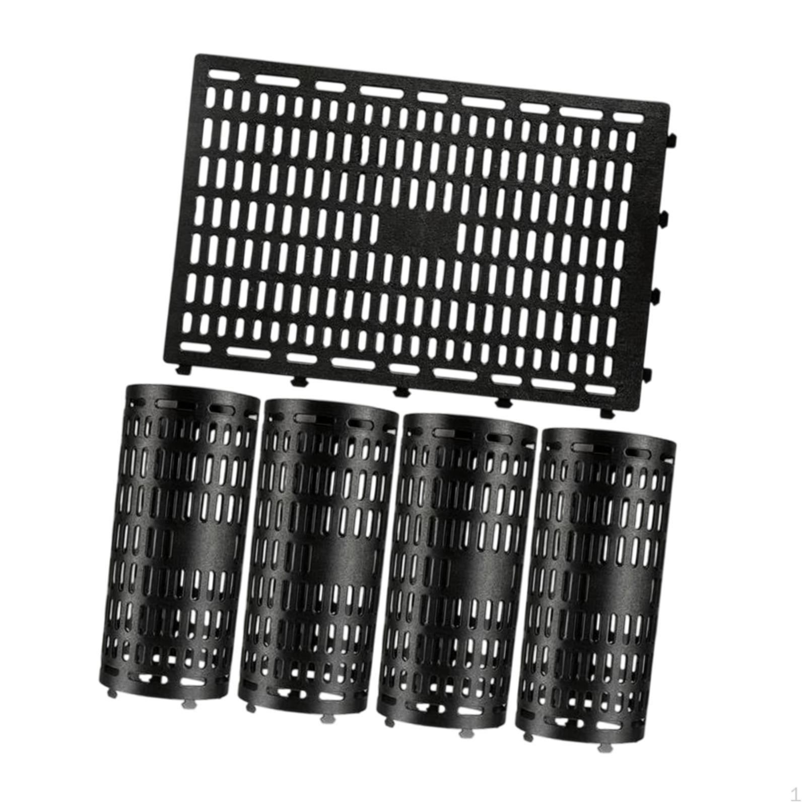 

5 шт. Расширяемые протекторы для стволов деревьев, Защита для улицы для сада, крыльца, газона, зимы чёрный