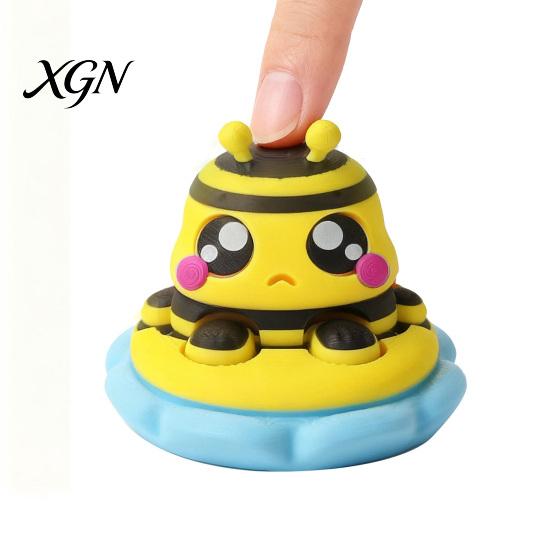Stress Ball Alternative 1/3Pcs 3D Printed Animal Clicker Toy Cartoon Mouse Frog Bee Relaxation Finger Decompression Button Fidget Anxiety Relief Desk