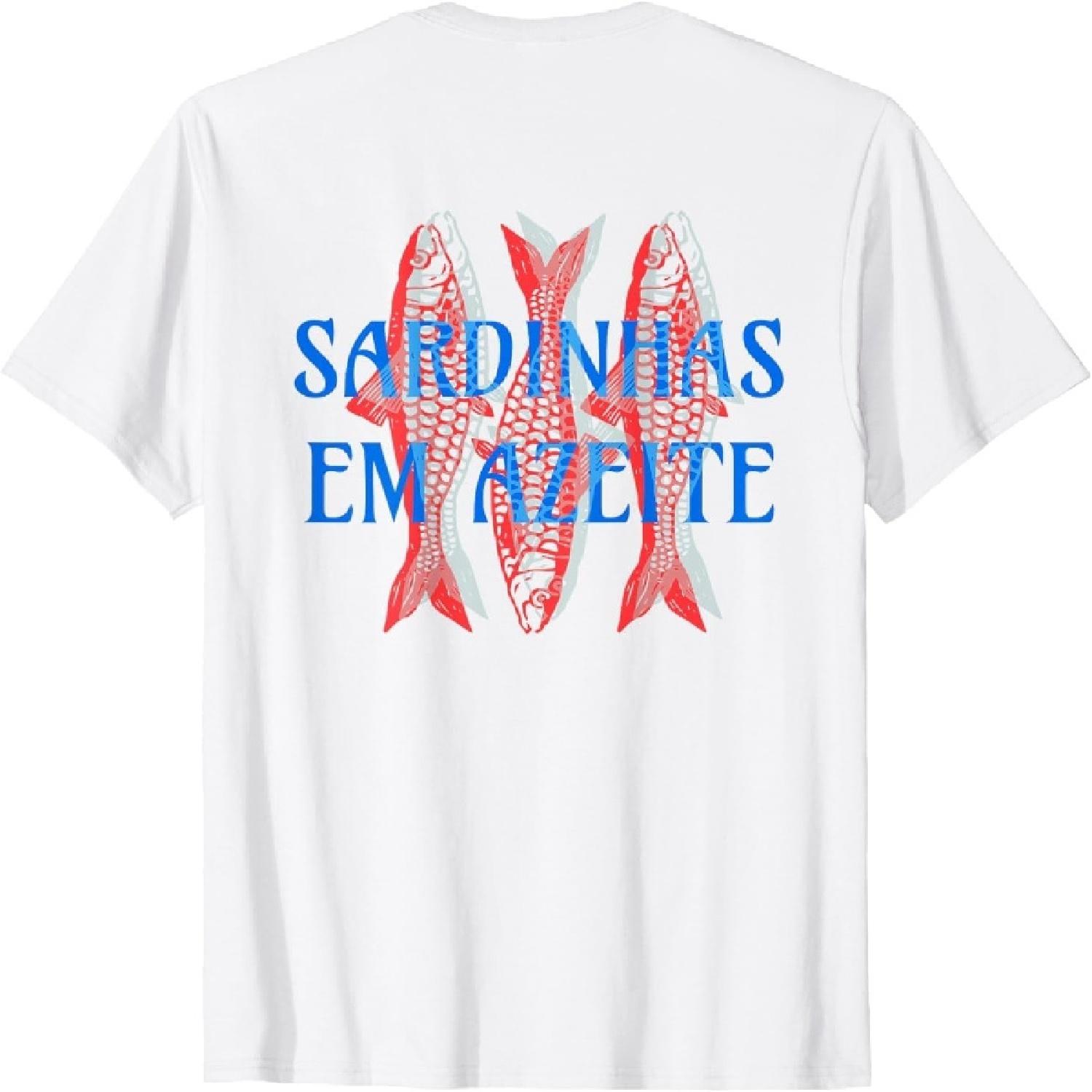 TcSerEinlO Vintage Sardine Graphic Coastal Aesthetic Seafood Art T-Shirt S