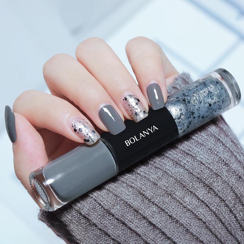 2-in-1-Nagellack mit zwei Enden, auf Ölbasis, schnelltrocknend, keine UV-Lampe erforderlich, lang anhaltender, splitterfester Nagellack