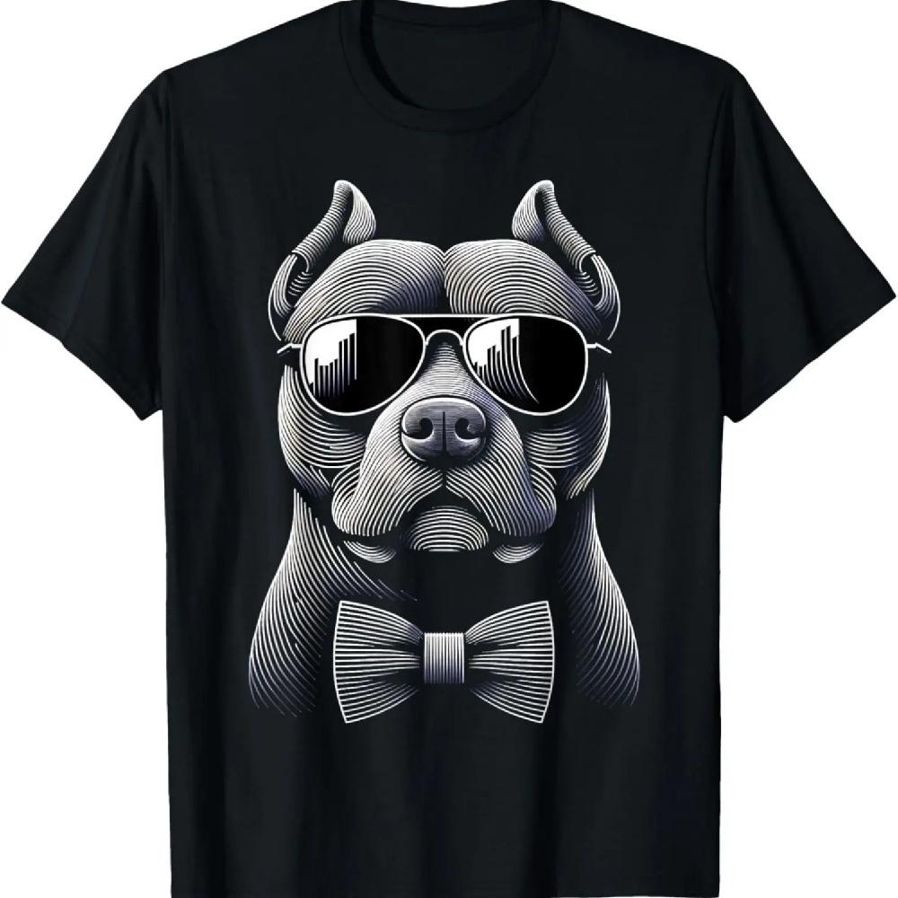 

Графическая футболка Sleek Pit Bull _ Мужская (S - 6XL+) Футболка XXXXXL чёрный