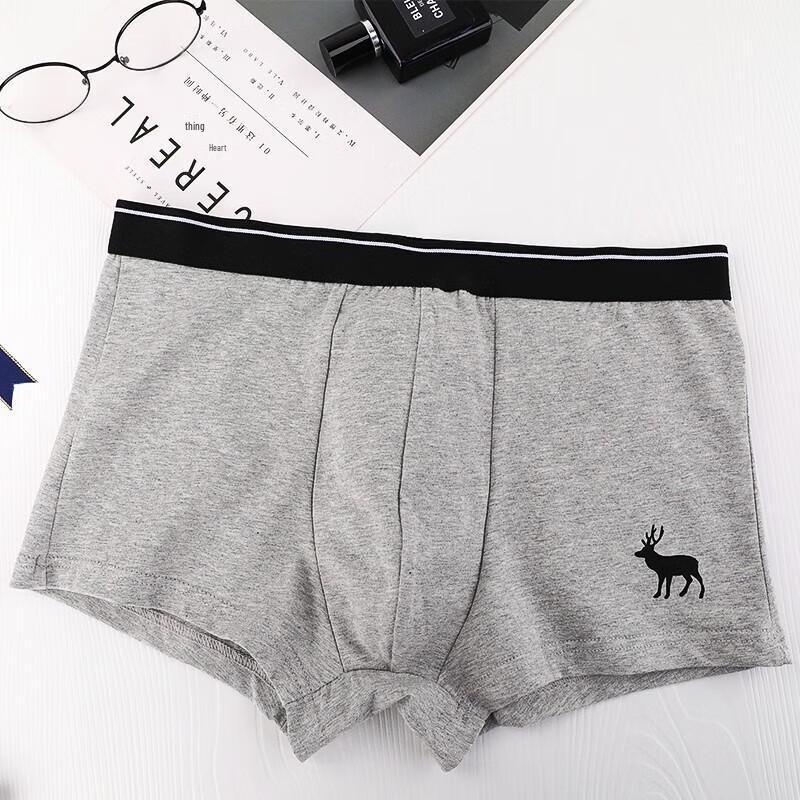 LangSha Men's Xinjiang Long-Staple Cotton Boxer Briefs 4-Pack