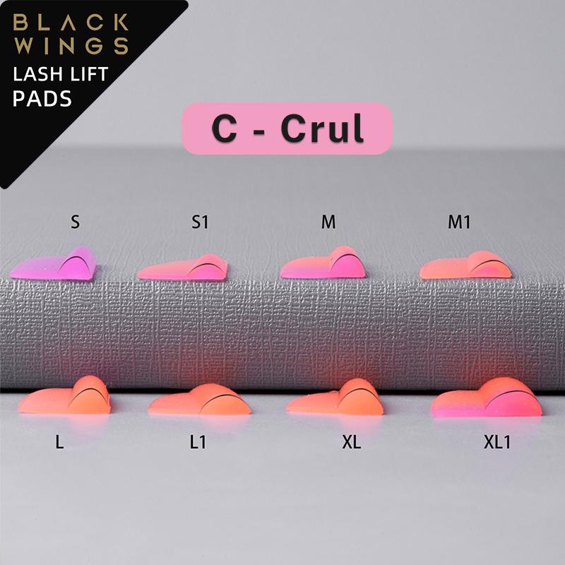 BLACKWINGS 8 Paar Silikon-Dauerwellenpads für Wimpern, Lockenpads für Wimpernlift, mit Größenleitfaden, hypoallergene wiederverwendbare Accessoires