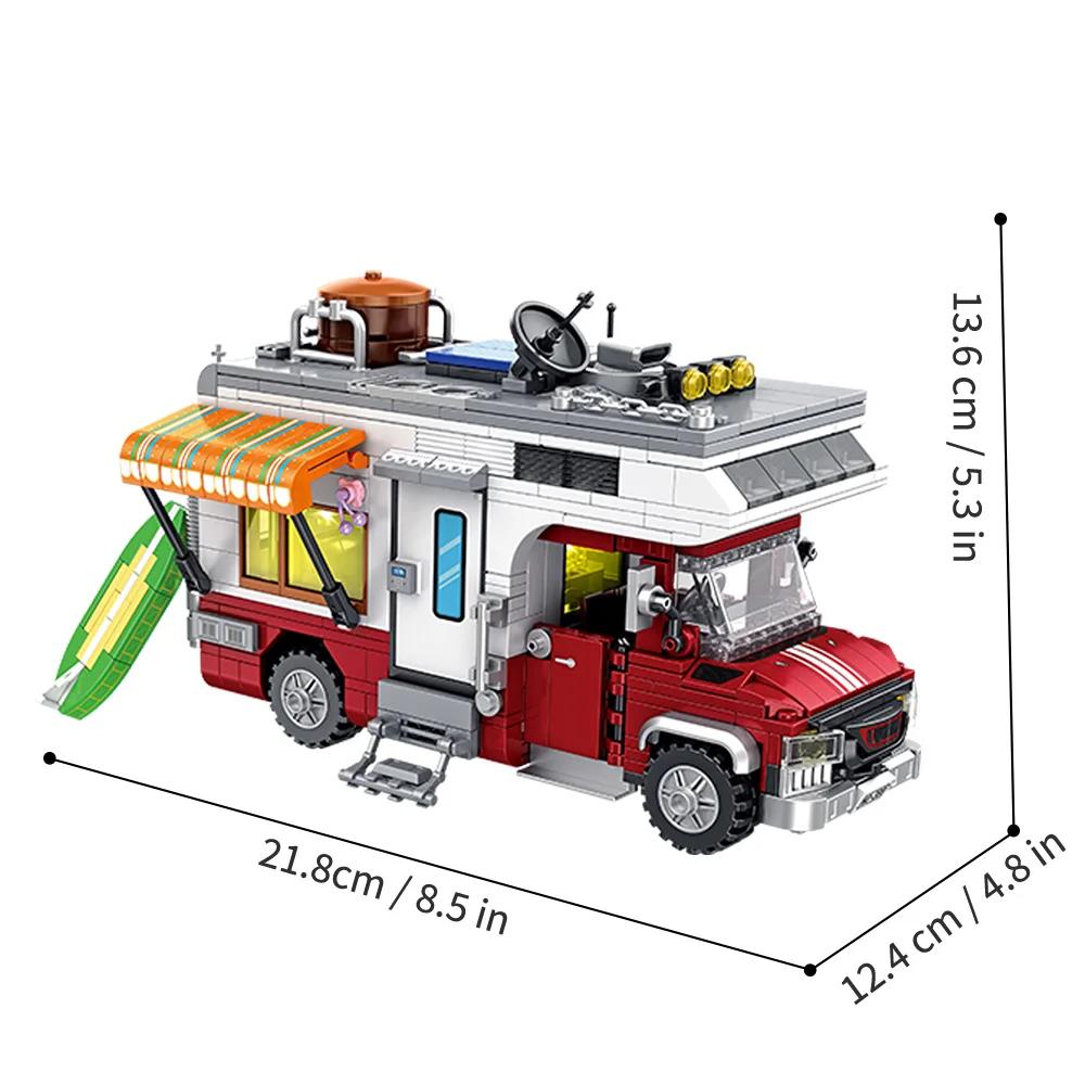 Non-Toxic Moc Technical Camper-Van Building Blocks Building Led Lighting Model Brick For Teenagers And Adults Christmas/Birthdays Diy Gift