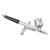 A84X-Airbrush Kit Double Action 0.2Mm Air 0.5Mm Fluid Tips Needles Nozzles And Hose Adapter For Painting Nails Cake Tattoo