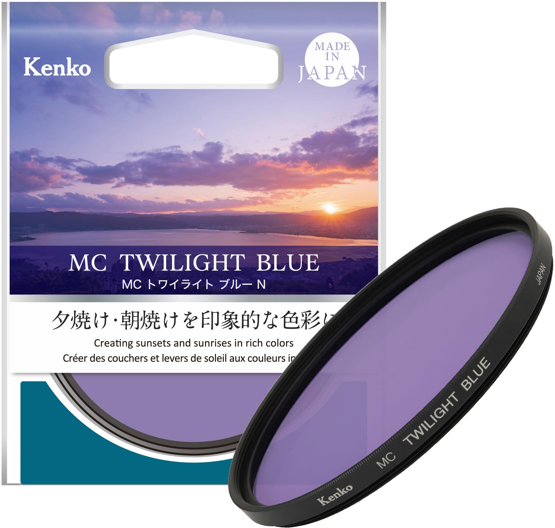 

Светофильтр Kenko для усиления цвета MC Twilight Blue N 77мм Придает небу на закате и восходе впечатляющий цветовой градиент Сделано в Японии 587713 Сине-фиолетовый