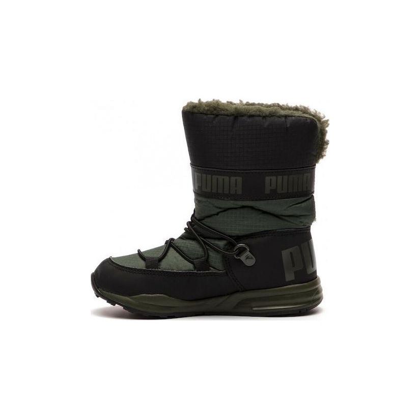 

Puma Trinomic Boot Comfortable Versatile Simple Shock Absorbing Durable Kids Boots Kids boots Green Black 363978-04 31