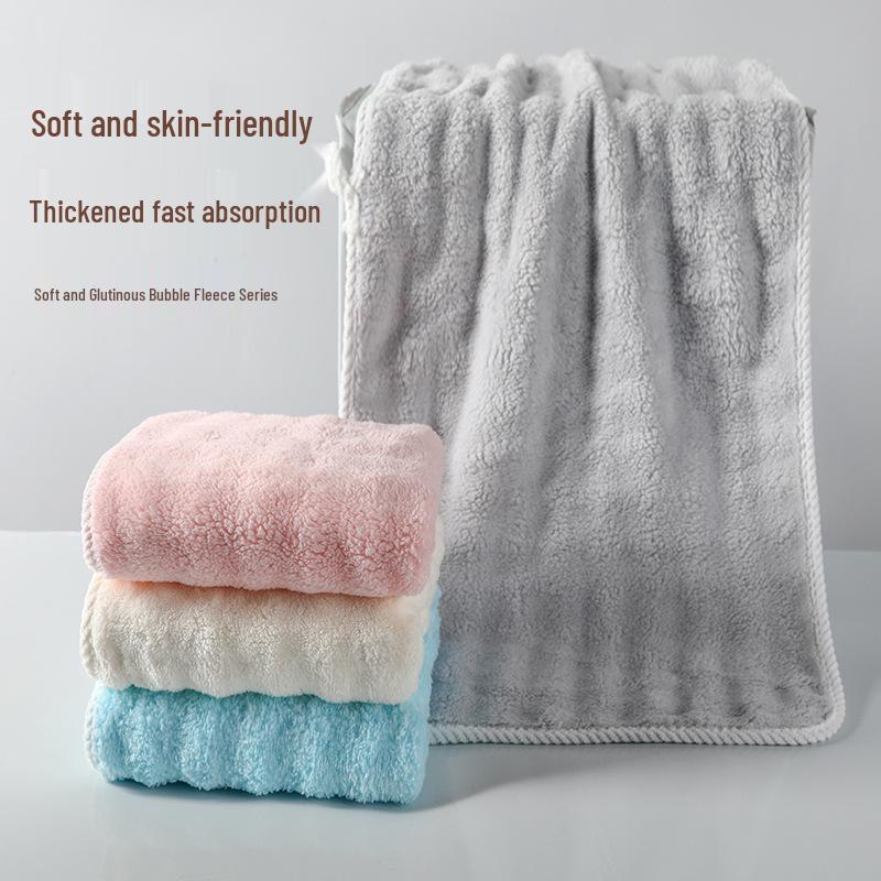 Bubble Fleece Quick-Dry Bath Towel - Enlarged, Soft, Water-Absorbing, No Shedding