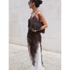 Summer New Style Imitation Silk Lace Slit Inner Dress Satin Suspender Skirt For Women
