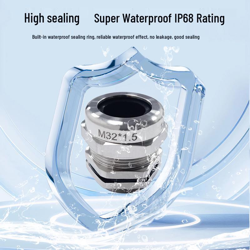 Waterproof Explosion-Proof Stainless Steel Cable Gland - Complies with National, British, and German Standards
