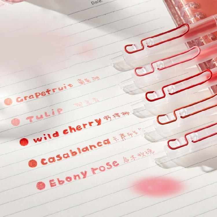 5Pcs Retractable Red Inks Pen for Educators Comfortable Grip 0.5mm Fine Point Red Gel Pen for Note Taking Journaling