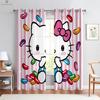 Cartoon Pattern Curtains for Kids Room Kitchen Area Study Room Decoration Rod Pocket Home Decoration Cute Pink Blue 2 Pcs