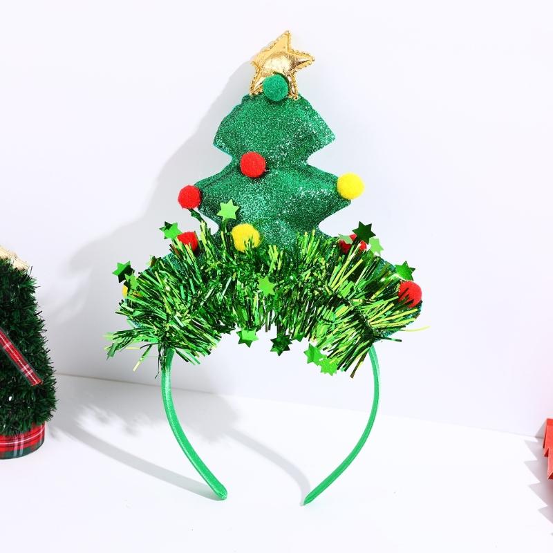 Adjustable Fabric Christmas Tree Hair Accessory Party Headbands For Adults Children Seasonal Celebrations And Photos