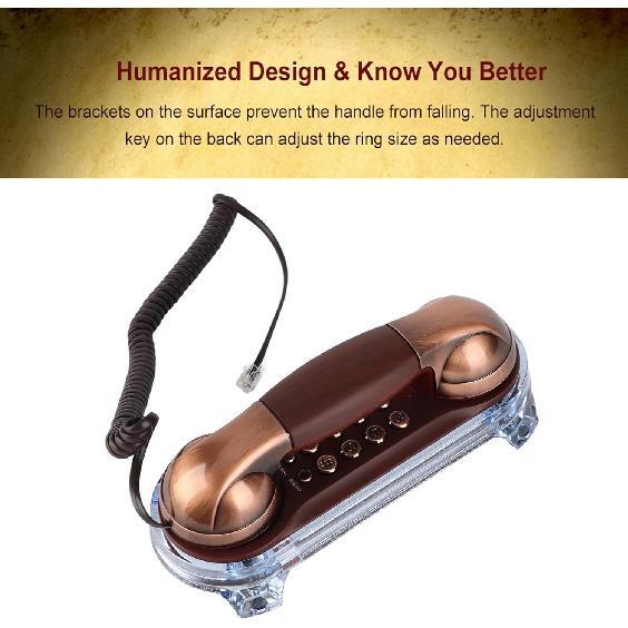 Retro Telephone Fashion Vintage Antique Corded Telephones Land Line for Home Office Hotel, etc