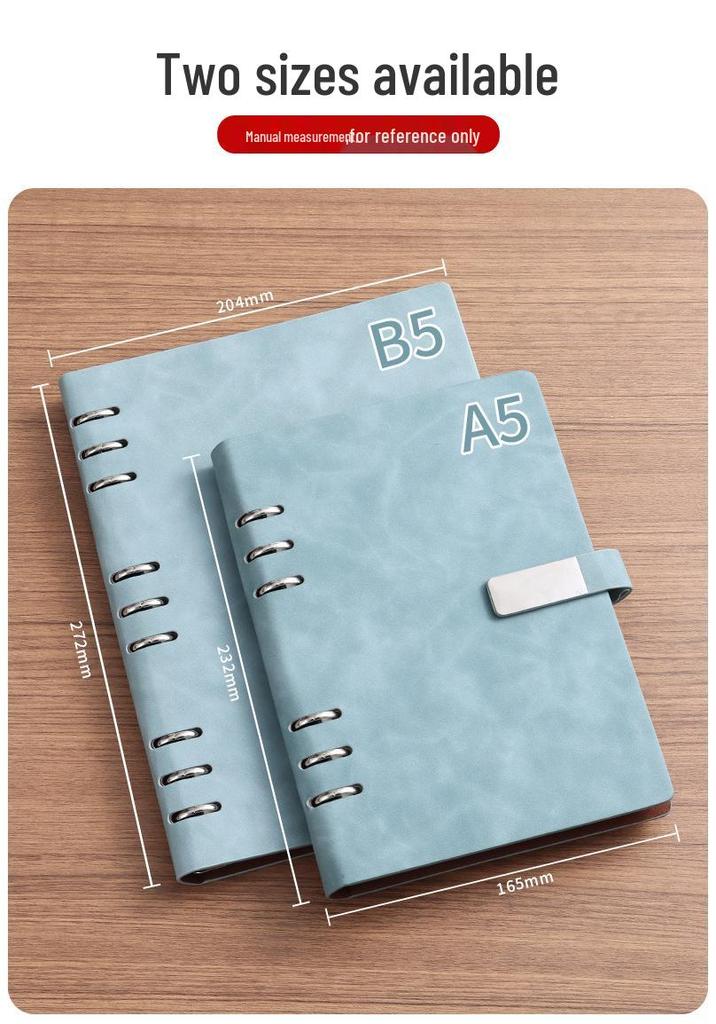 Customizable Simple Business Loose-Leaf Notebook Binder with Printable Logo