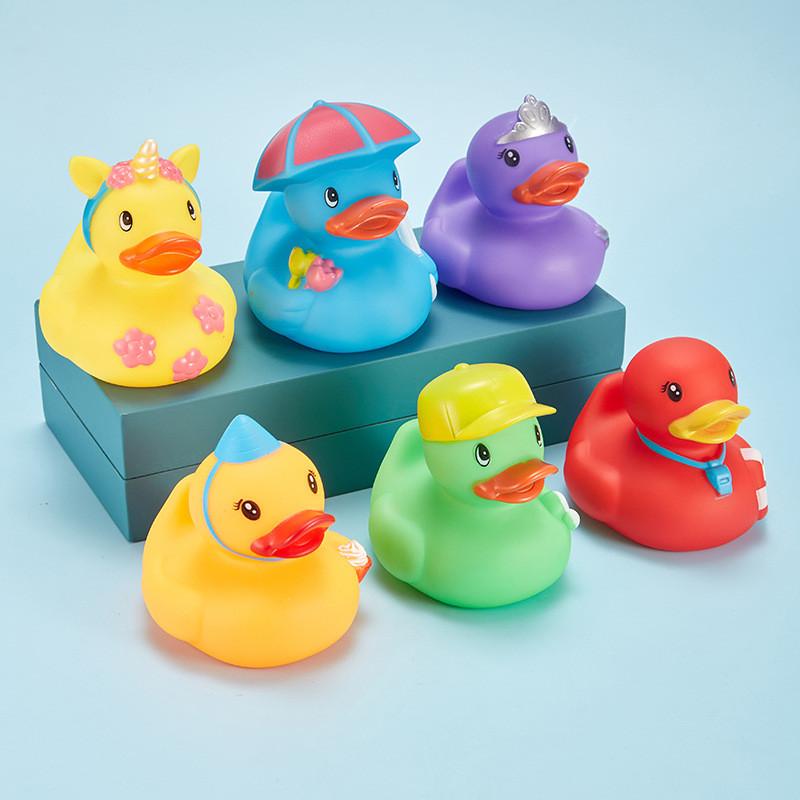 Soft Rubber Little Yellow Duck Swimming Toy Decoration Kids Gift Cartoon Cute