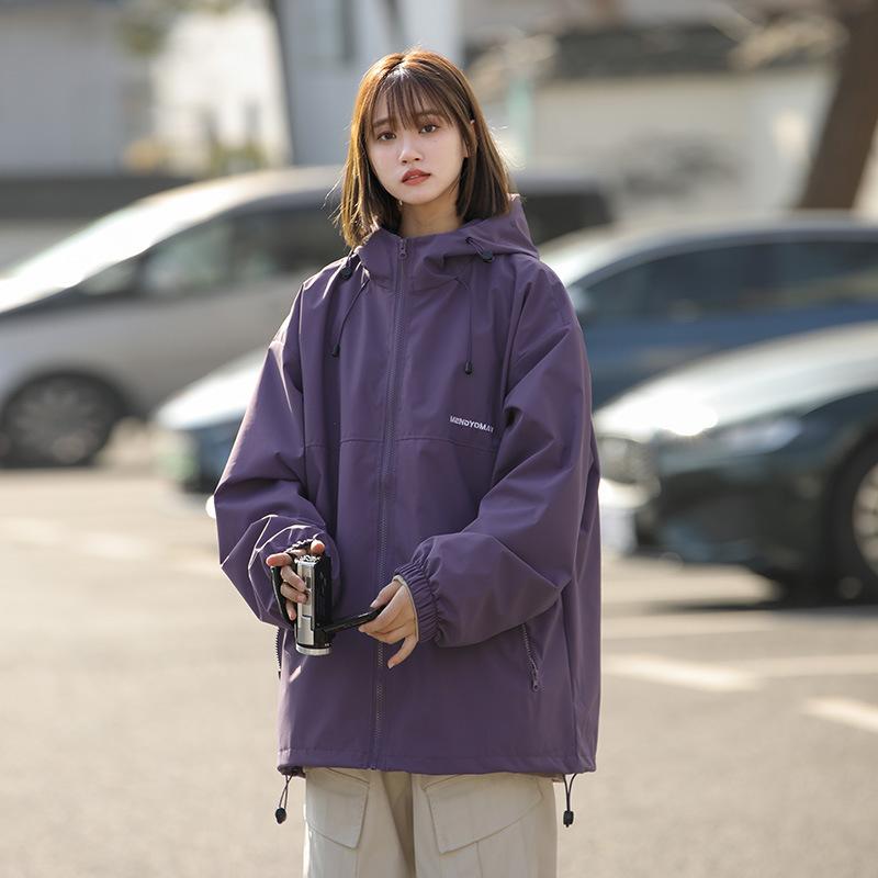 Spring and Autumn Charge Jacket Outdoor Sports Jacket Trendy Simple Loose Hooded