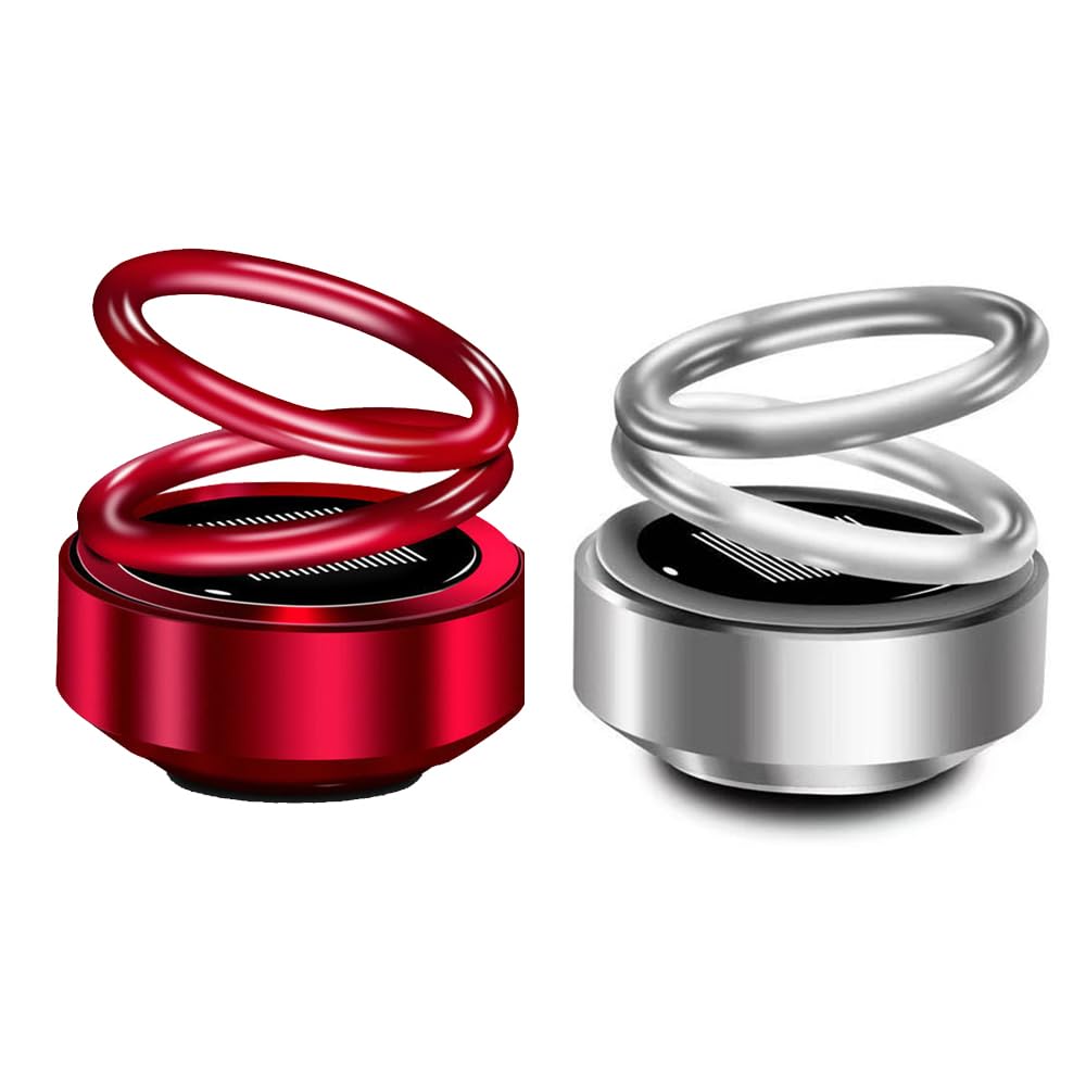 

Portable Mini Heater, Car (Solar, 360° Rotation), Car Defroster, Mini Heater, Car Silver*1+Red*1 червоний