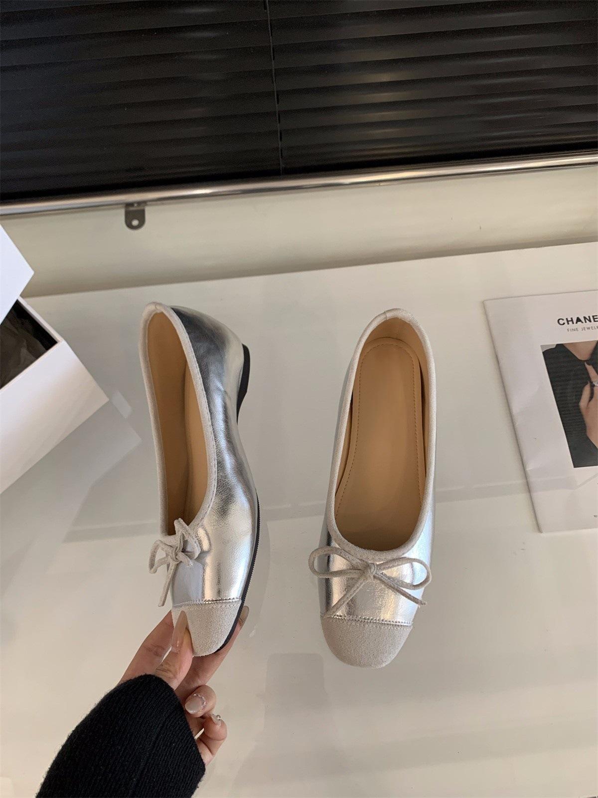 

Inner height increase red wedding shoes French bow single shoes women s shoes 2025 new spring and summer ballet evening shoes 40