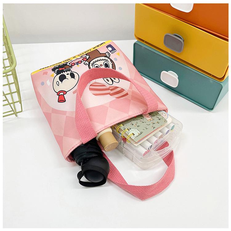 New Labubu handbag all-match lunch portable handbag student snack girl tote bag
