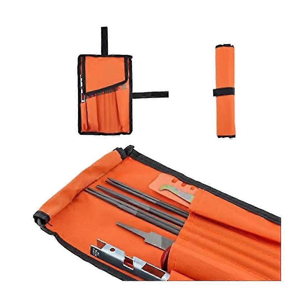 12 Pack Chainsaw File, Chainsaw Sharpener Kit,round Chainsaw File,depth Gauge,quick Check Gauge