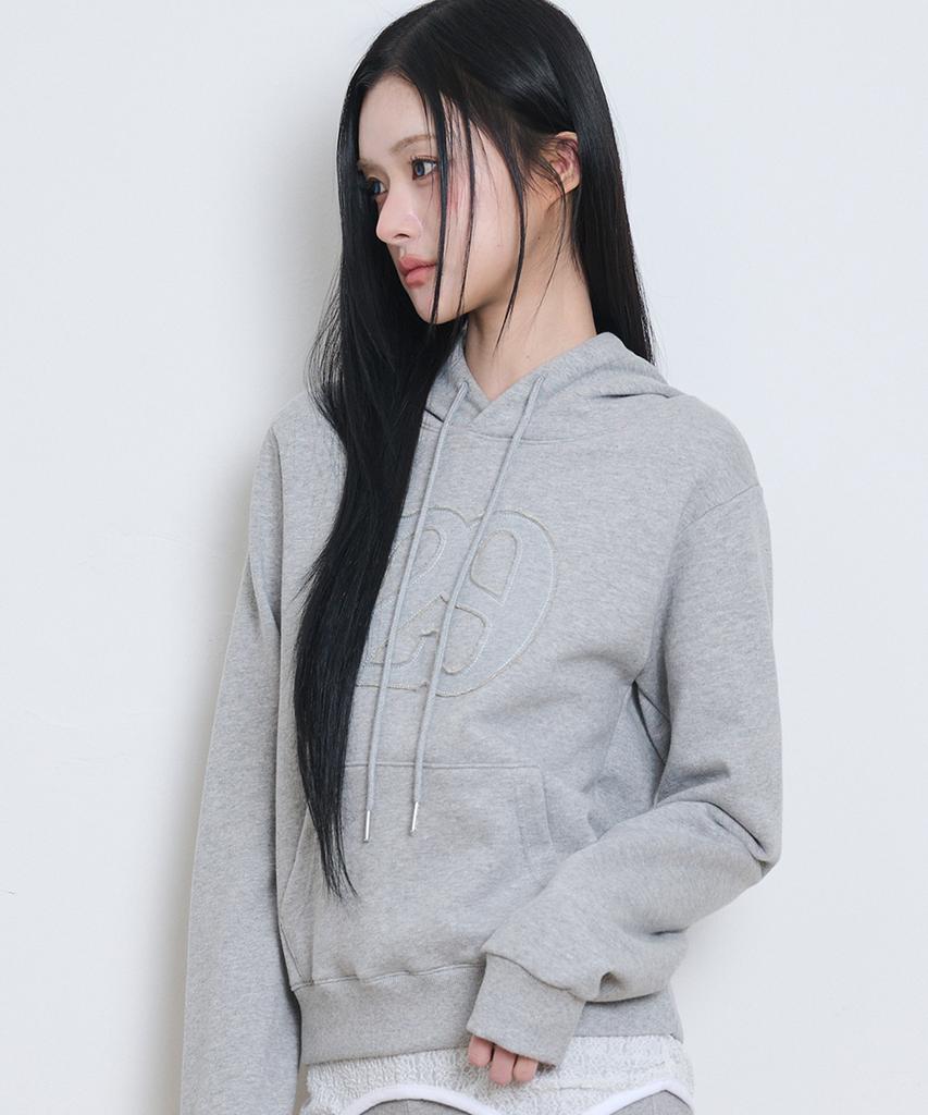 129 Logo Patch Hoodie Melange