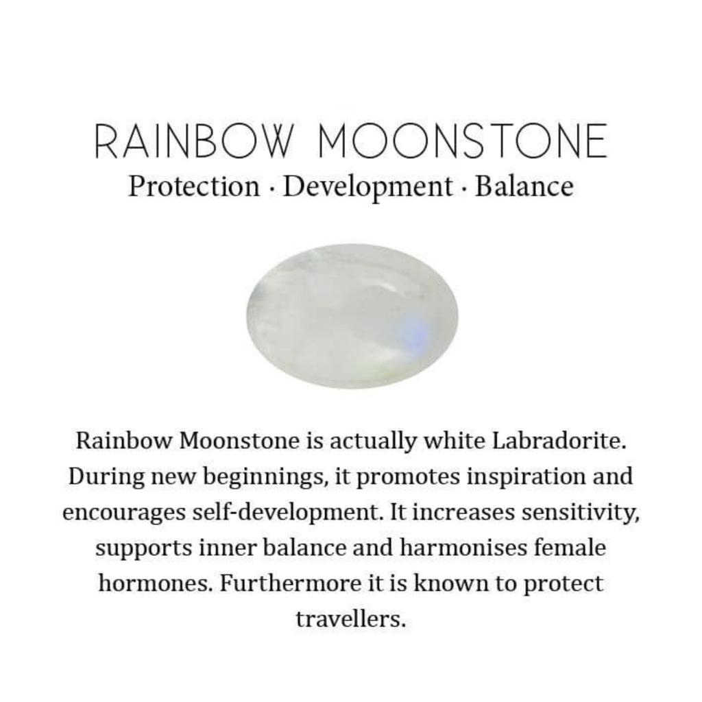 Moonstone Gemstone Electroformed Friendship Mother Gift Bracelet Jewelry Copper VP-124