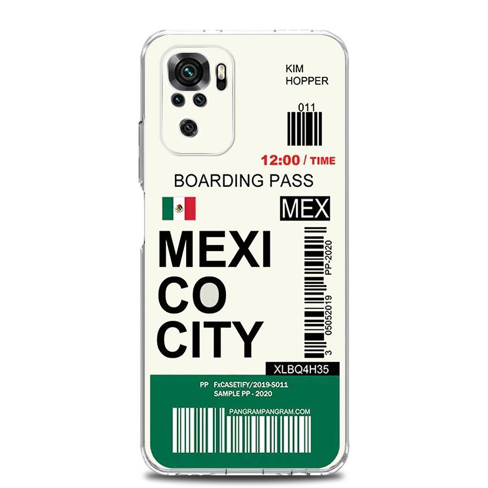 Phone Case For Xiaomi Redmi Note 15 14 13 12 4G 10 11 Pro Plus 5G 14C 13C 12C 10C World City Travel Ticket New York Label