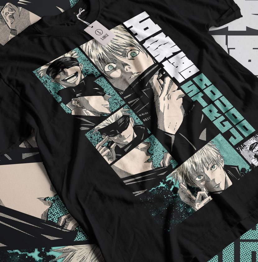 

Футболка Годжо Сатору Магическая битва Манга Аниме Ужасы Смешной Подарок Футболка Все Размеры L