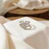 High-end Four-leaf Clover Open Ring Exquisite Workmanship Long-lasting Accessible Luxury Classy Versatile Open Ring