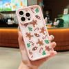 Cartoon Christmas Tree Snowman Phone Case For iPhone 17 Air 16 15 14 Plus 13 12 11 Pro Max 8 7 X Santa Claus Gift Shockproof Folds Texture Soft Cover
