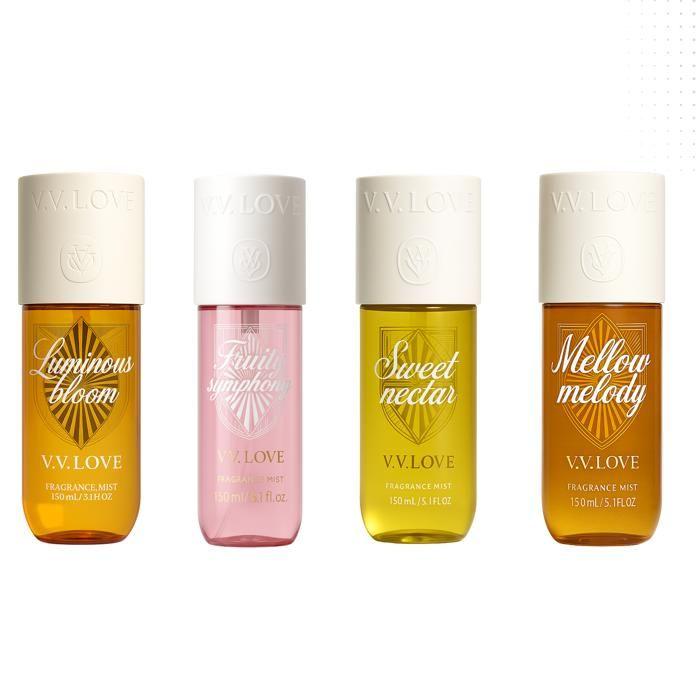 VV love Pack Luminous Bloom + Fruity Symphony + Sweet Nectar + Mellow Melody Brume Parfumée pour femme