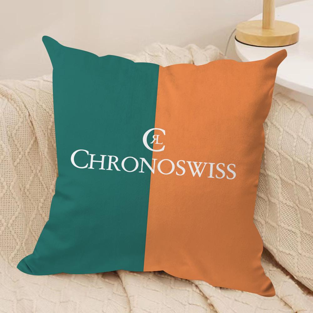 Luxury C-Chronoswiss Cushion Cover Soft Plush Fabric Double-Sided Printed Sofa Cushion Cover for All Seasons Home Decor Gift