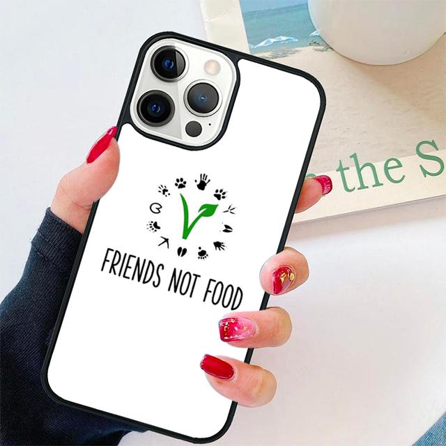 Vegan Pattern Coque Shell For iPhone 17 Air 15 16 14 13 12 Pro Max 11 Pro Max Plus Phone Case Cover