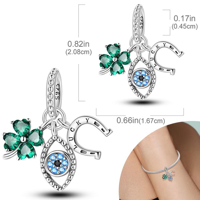 New 925 Silver Charms Bead Safety Chain Bead Fit Original Charms Bracelet Pendant Fine DIY Birthday Jewelry For Women