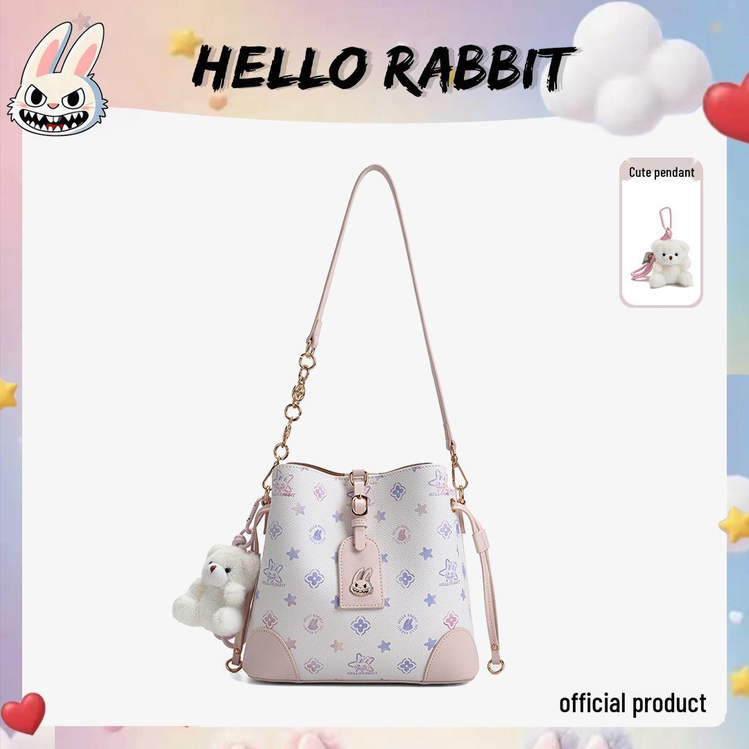 

Hello Rabbit Limited Edition Sancai Star Handbag/Crossbody Bucket Bag розовый