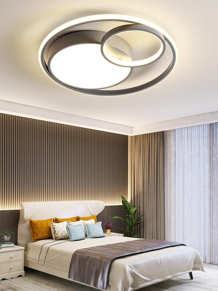 Nordic Modern LED Ceiling Light - Minimalist Black & White Design for Bedroom, Study, or Romantic Settings
