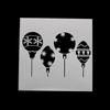 652F 7 Pcs Baking Mesh Christmas Stencil Baking Decorating Tool Gift for Baking Lover