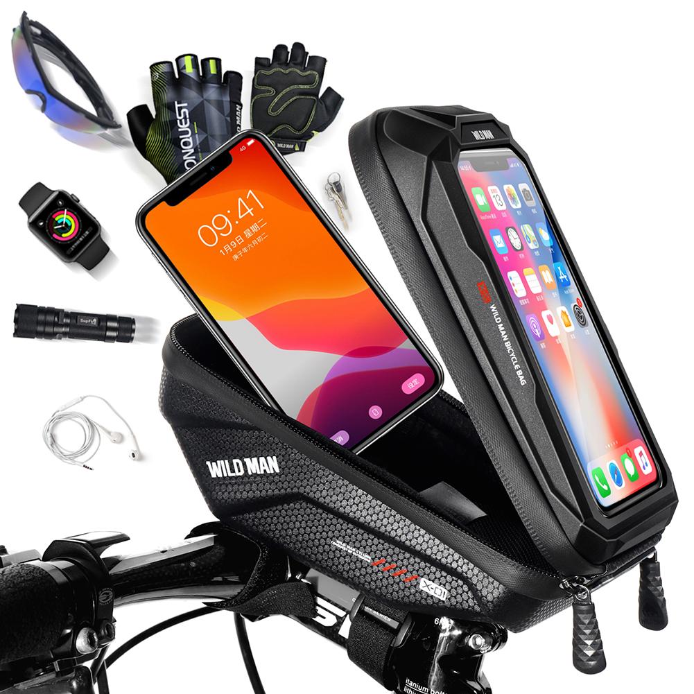 Geantă pentru bicicletă Mtb, impermeabilă, Echipament pentru ciclism, ecran portabil, tub tactil, husă tare pentru telefon, genți pentru biciclete, accesorii