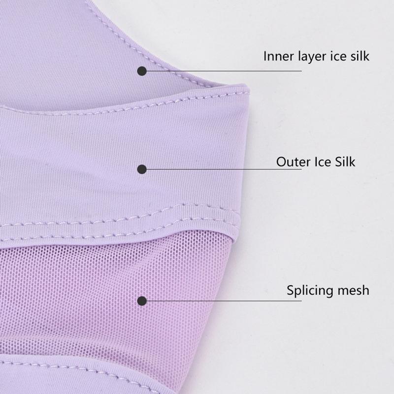 Breathable Ice Silk Sunscreen Face Mask Outdoor Sports Anti-Uv Face Mask Head Scarf With Adjustable Buckle Driving Riding Mask